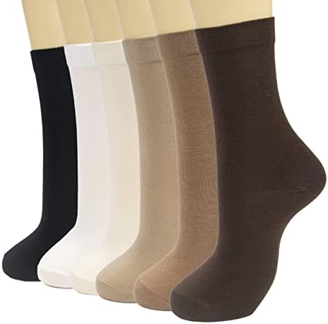 Teenfighter 6 pari ugodnih casual atletske pamučne čarape za žene, estetske čvrste boju za
