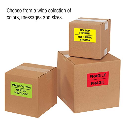 Tape Logic® dvojezične naljepnice, mješoviti karton - kartonski Mezclado, 3 x 5, fluorescentno zelena, 500 / rola
