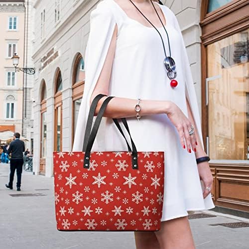 Snowflake Božić ženska torba kožna torba torba preko ramena elegantna torbica torba za kupovinu