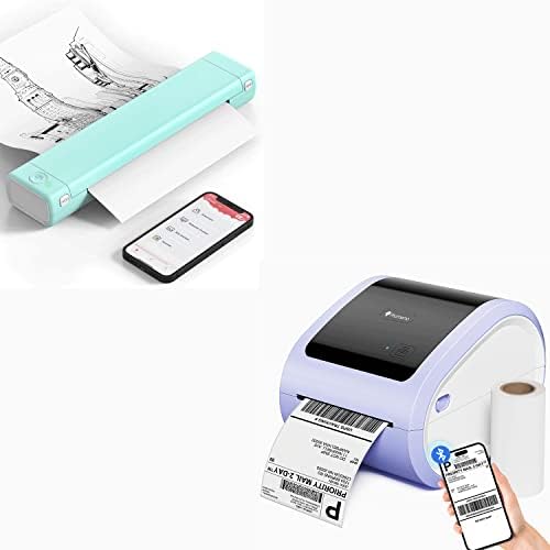 Phomemo M08f-pismo Bluetooth prijenosni Printer, D520bt Bluetooth dostava Label Printer, kompatibilan sa Android i iOS telefon & amp; Laptop