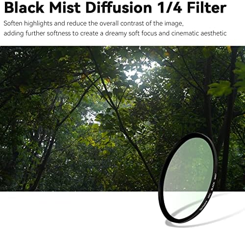7artisans Filter Crne magle 1/4 Aluminijumska legura prirodni efekat mekog difuzora Dream Cinematic Effect optički stakleni Filter mekog fokusa