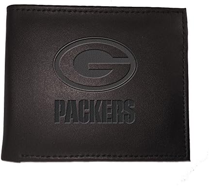 Timski sportovi America NFL Green Bay Packers crni novčanik | Bi-Fold | zvanično licencirani logo sa žigom / napravljen od kože / Organizator novca i kartica / Poklon kutija uključena