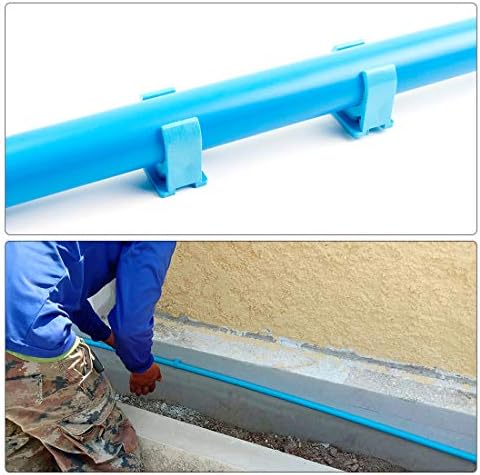 Uxcell PVC cijevi za cijev za vodu Clips, 3/4 TV ladice za vješalica za cijevi za cijevi podržavaju PEX cijevi, siva 6pcs