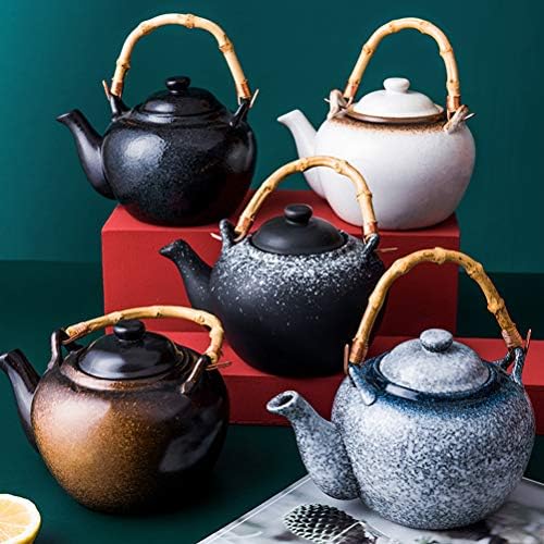 Doitool čajnik, japanski stil čajnik Exquisite keramički čaj čajnik kreativni bambus ručka prijenosni čajnik