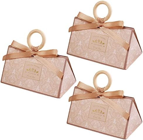 Awcmtpsyol 50pcs šampanjački prenosivi poklon kutija za poklon za vjenčanje za bebi
