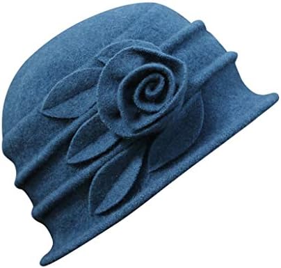 Vunena zimska cvijeća Cloche Vintage kanta elegantna ženska kapa za šešir dame bejzbol kape za bejzbol kapa