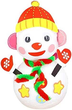 Npkgvia Snowman Bear Dekoracija za izradu polistirene obrtni božićni pribor za pjenu lutka snjegović