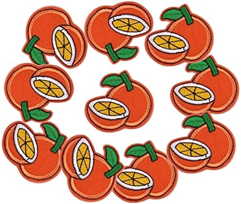 Yame 10pcs vezvo željezo na narančastim mrljama Voće naljepnice Popravak odjeće Appliques odjeća torbe