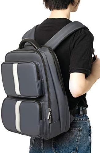 Ruksak za Laptop za muškarce i žene odgovara 15,6 inča, vodootporna Školska torba, poslovni radni paket, Silver Grey