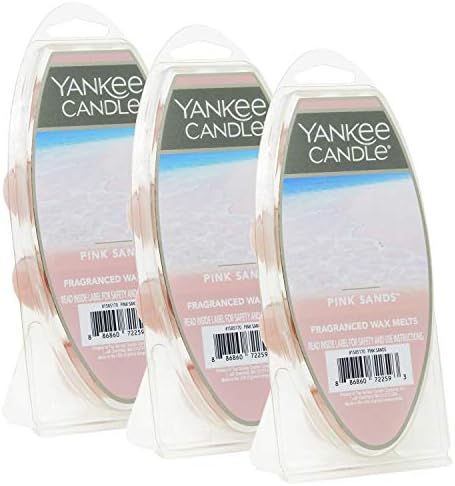 Yankee Candle ružičasti pijesak rastopi, 3 pakete od 6 i kućnog mirisa ulje | Ružičasti pijesak | Za ultrazvučni difuzor arome