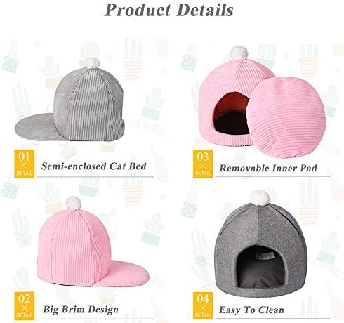 ZZK Pets Bingo šešir u obliku mačke 604040cm poluzatvorena udobna kućica za kućne ljubimce odijelo za mačke