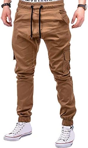 Mmknlrm Muške bočne džepove čipkasti pojas u obliku trake casual pantalone za crtanje duge ženske casual pantalone