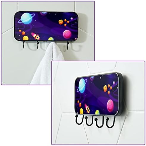 Držač ručnika Zidni nosač ručnika kupatilo dekor ogrtač ogrtač Odjeća za odjeću Galaxy Planet Band