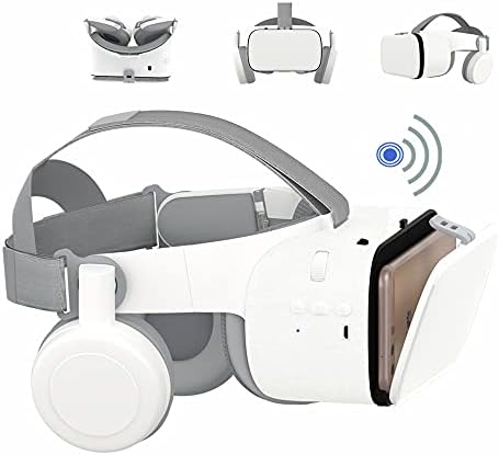 Longlu VR slušalice za iPhone i Android telefone, 3D virtualne stvarnost bežične plamene naočale sa daljinskim upravljačem za igranje igre gledajući film 4,7-6,2 inčni telefon.