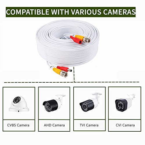 Fite na bijelom 150ft BNC kabel kompatibilan s lorex-om CVC6930PK4 vanjski IR metak kamera MC6930