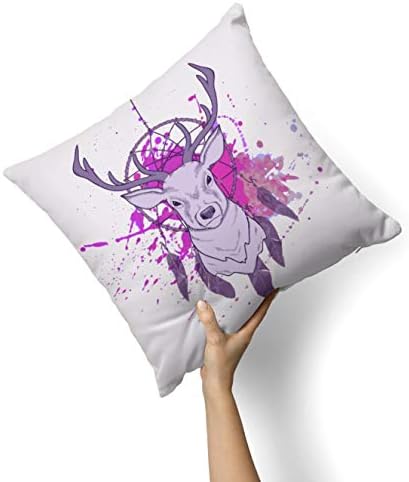 Iirov ljubičasti jelen Dreamcatcher - Custom Dekorativni kućni dekor unutarnji ili vanjski bacanje jastuka