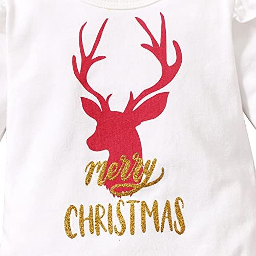 RomperUnbox Newborn Baby Girgin Božićna odjeća Moj prvi božićni bodySuit Top + Tutu suknja
