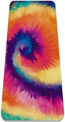 Siebzeh šareni uzorak boje za kravatu Swirl Premium debela prostirka za jogu Eco Friendly Rubber Health & amp;