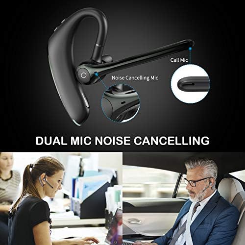Bluetooth slušalice, bežični Bluetooth slušalica V5.0 Dual Mic Buke Otkazivanje slušalice ugrađene 2Mic 16hrs Hands-Calling za vožnju / poslovanje / ured / kamiondžija sa iPhone Android mobitelima