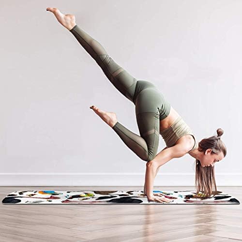 Unicey debela neklizajuća Vježba & amp; fitnes 1/4 prostirka za jogu sa printom divljih ptica za Yoga Pilates & amp; fitnes vježbe na podu