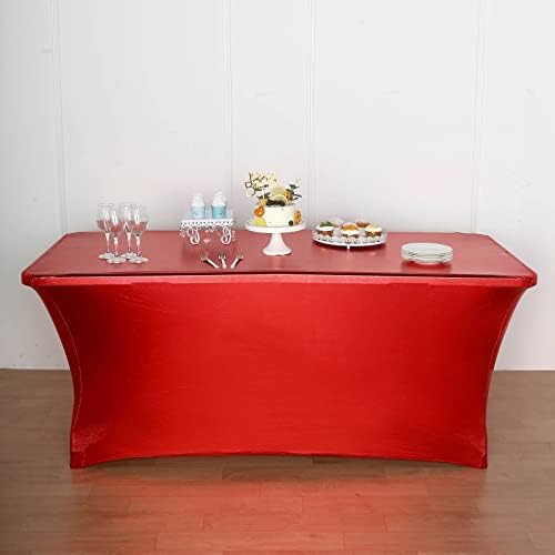 EFAVORMART 6FT metalik pravokutni rastezljivi SPADEX poklopac stola za vjenčanje kuhinje za
