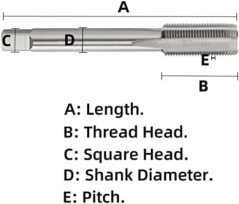 Aceteel metrički navoj dodirnite M20 x 2,5, lijeva HSS mašina za uređaj M20 x 2,5mm