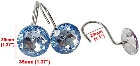 XShelley akrilni dijamantski tuš za sadionici zvoni - slatki kristalni dragulji Bling rhinestones kupatilo kupatilo set 12pcs