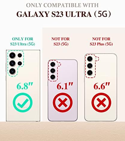 GVIEWIN Marble Bundle-kompatibilan sa Samsung Galaxy S23 Ultra 6,8 inča [bez ugrađene zaštite ekrana] + Držač prstena za telefon