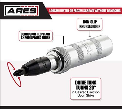 Ares 70006-3/8-inčni pogon ručni reverzibilni udarni drajver - Flathead 5/16-inčni, 3/8-inčni i Phillips