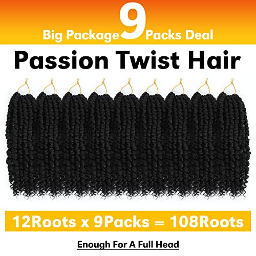 Forevery Passion Twist Hair 10 Inch 9 Paketa Pretpletena Strast Twist Crochet Hair Crochet Passion Twist Hair Pre Looped Passion Twist Ekstenzije Za Kosu Za Crne Žene