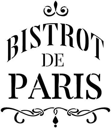 Bistrot de Paris Stencil od Studior12 | Elegantna francuska riječ umjetnost - obrasci za višekratnu