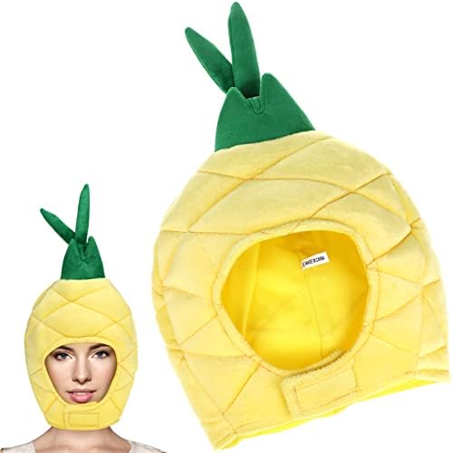 Abaodam plišani šešir za zabavu od ananasa smiješna kapa od voća i ananasa topla zimska pokrivala za glavu kostimirana zabava za karnevalsku havajsku zabavu
