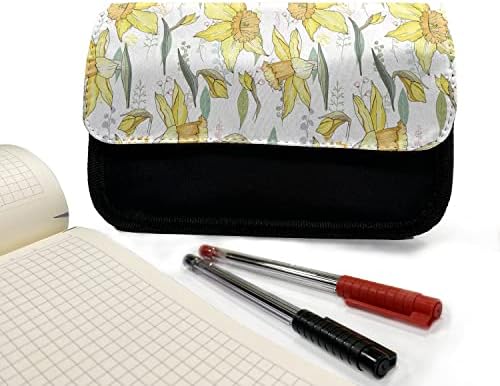 Lunabilna mahuna za pifilu za vodu, proljetna flora snova, olovka od tkanine sa dvostrukim zatvaračem, 8,5 x 5,5, pastel žuti i višebojni