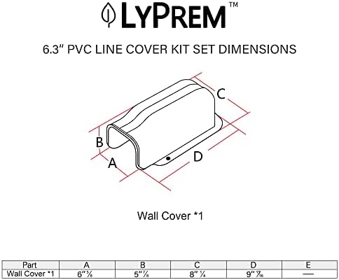 Lyprem klima uređaj Dekorativni PVC linija Poklopac poklopca za mini Split i Central klima uređaj i