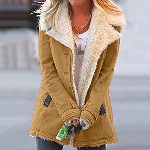 Tanka modna kardigan ženska jakna zimske jakne sa džepom toplim trendi kaputom nejasno runo odijelo