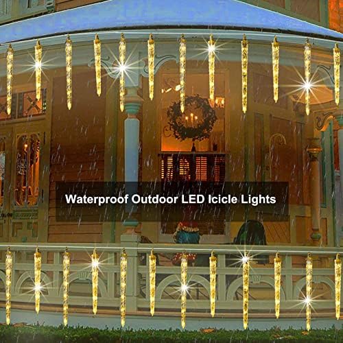 Boja za promjenu božićnih idikula, 10,8ft 66 LED svjetla za vješanje ledenih žica sa udaljenim, vodootpornim sportom 4. jula Kristalna bajka za krovne stabla prozora Dan sjećanja na dan, RGB