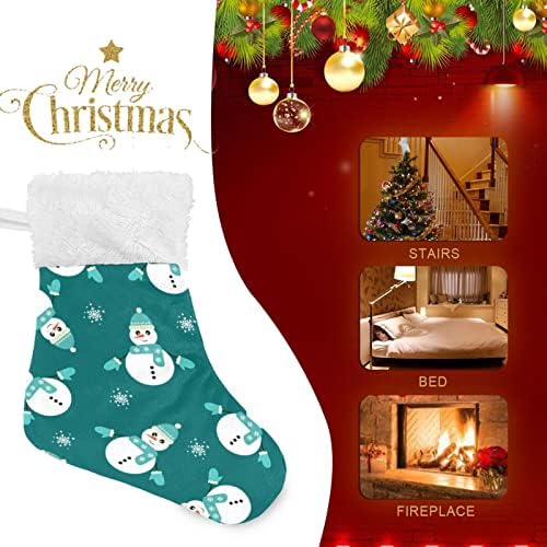 JSTEL Xmas Snowman Božićni viseći čarape 6 Pakovanje malih Xmas Holiday Hanging čarape za Xmas Tree Dekoracije za zabavu Poklon, 52