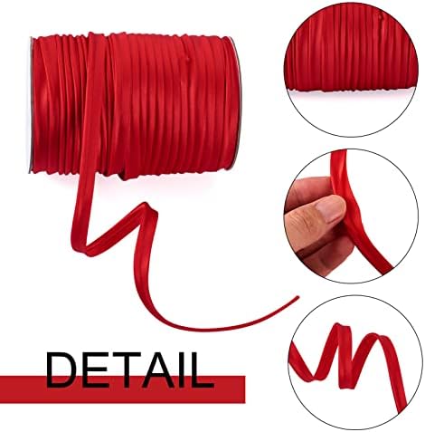 109 metara 3/8 inčni široki tkanini Maxi cjevovod poliesterskih cevovoda za šivanje obloga i ukrašavanja, crvena