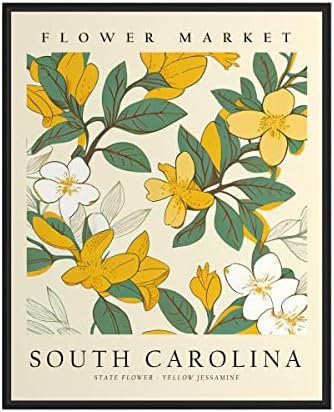 South Carolina Art Print, South Carolina poster Wall art Decor, South Carolina State Map Travel Poster, Home Office zid dekoracija, spavaća soba, dnevni boravak Artwork. )