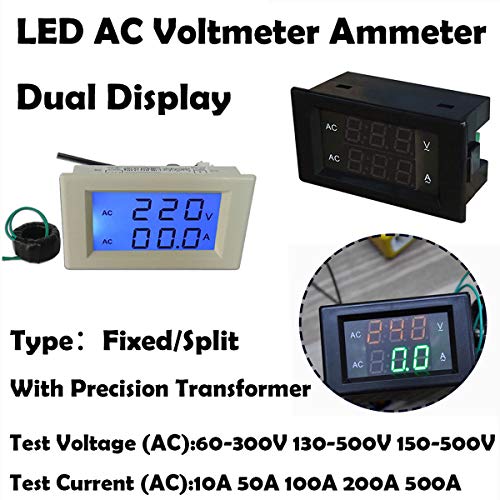 Digitalni napon Trenutni multimetar LCD voltmetar AMMETER, AC150-500V 10A Napon Dvostruka ploča TESTER