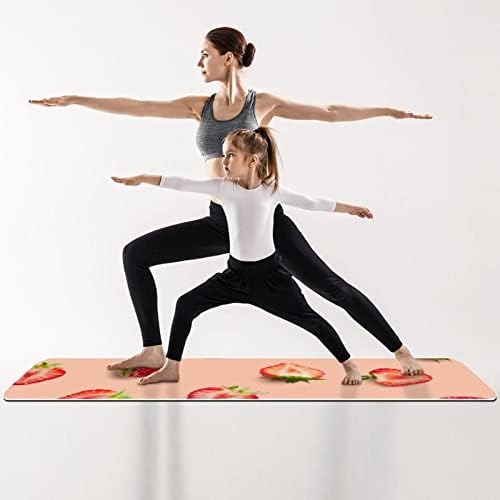 6mm Extra Thick yoga Mat, uzorak jagoda Print Eco-Friendly TPE vježbe Mats Pilates Mat sa za jogu,