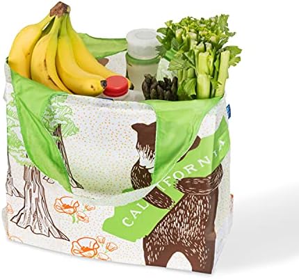 Rockflowerpaper torbe za višekratnu upotrebu - perive, sklopive, pakirane torbe, velike ručke,