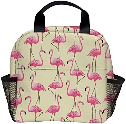 Pink flamingos izolovana torba za ručak Tote Bag za žene, nepropusna velika prenosiva hladnjača
