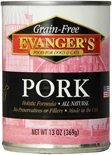 Evanger's Grain Free Svinjetina za pse & amp; mačke-12, 12.5 Oz konzerve