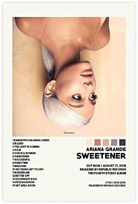 Ariana Posteri Grande Posteri zaslađivač Poster omot Poster platno plakat spavaća soba dekor sportski pejzaž uredska soba dekor poklon Neuramni stil 12x18inch