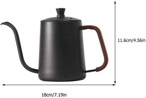 Hemoton Gooseneck Vodeni čajnik Sap filter čaj za kavu Čajnik od nehrđajućeg čelika sa ručkama Preudaj za ručno udaranje kafe za kućnu kuhinju 350ml