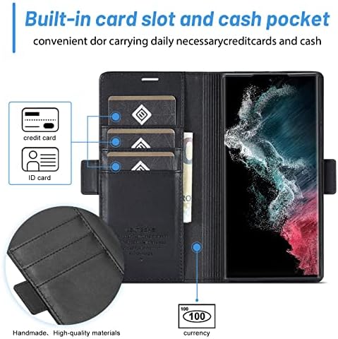 LMJAGJX Galaxy S23 Ultra 5G torbica za novčanik, originalna koža Galaxy S23 Ultra novčanik poklopac