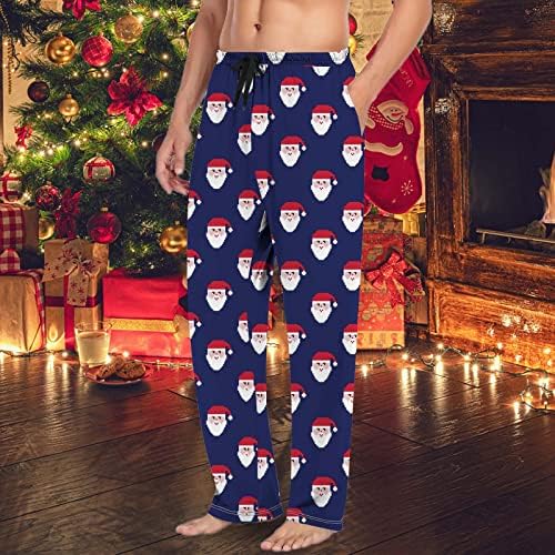 Božićne hlače pidžame elastične strugove reindeer grafički saloni hlače plus veličine crnka sportske