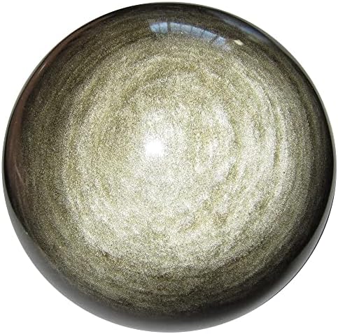 Satenski kristali Zlatna Sheen Obsidian Sphere Zaštita kristalna kugla 3,25-3,5 inča