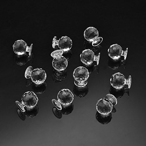 RDDCONKIT 20pcs Clear Akrilni dijamantski oblik Mini ručke gumb Nakit za kutiju
